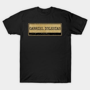 Aliska text black retro - GABRIEL IGLESIAS T-Shirt